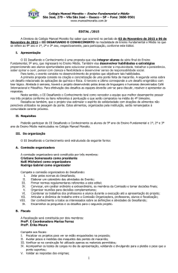 Edital - Col&eacute;gio Manoel Moratto
