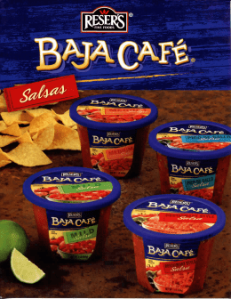 Page 1 RES ` FINEl Foons Page 2 Fresh & delicious. Salsa is
