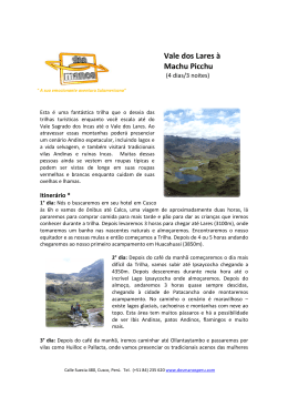 Factsheet 16 - Lares Valley 2010 port