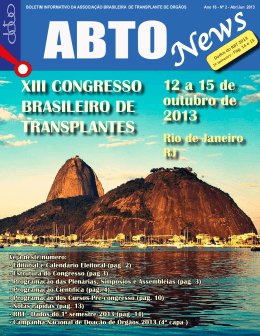 xiii congresso brasileiro de transplantes