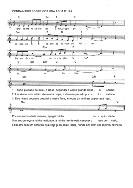 DERRAMAREI SOBRE VÓS UMA ÁGUA PURA Úm É G É