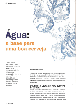 &Aacute;gua, a base para uma boa cerveja