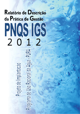 Capa RDPG PNQS IGS 2012 PURA
