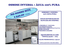 OSMOSE INVERSA = AGUA 100% PURA
