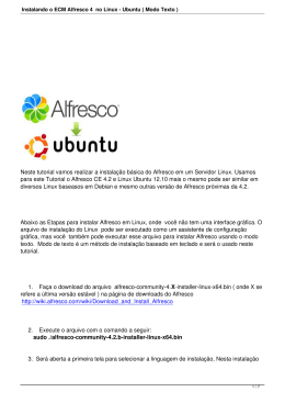 Instalando o ECM Alfresco 4 no Linux