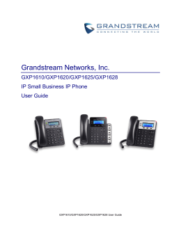 User Manual GXP1628 - MV Communications Co., Ltd.
