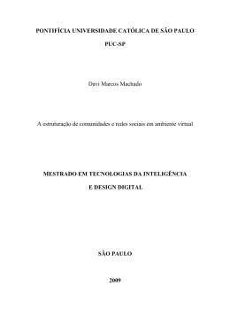 A estrutura&ccedil;&atilde;o de comunidades e redes sociais em ambiente virtual