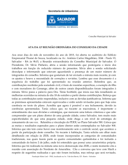 Ata da reunião do dia 11 de novembro para apresentação