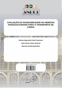 avaliação da navegabilidade na hidrovia paraguai-paraná