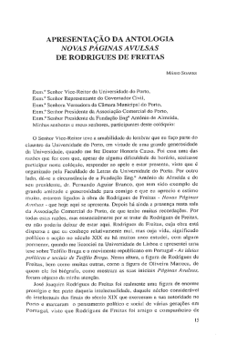 de Rodrigues de Freitas / M&aacute;rio Soares. Rodrigues de Freitas