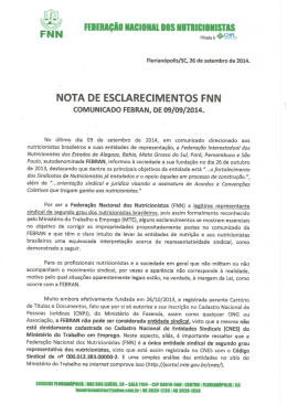 emma matam nas nmiciuisms - Federa&ccedil;&atilde;o Nacional dos Nutricionistas
