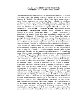 assembleia geral ordinária