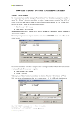 FAQ: Quais os animais presentes a uma determinada data?