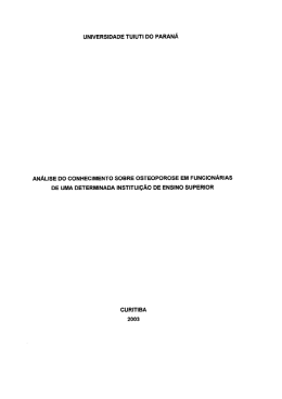 analise do conhecimento sobre osteoporose em - TCC On-line