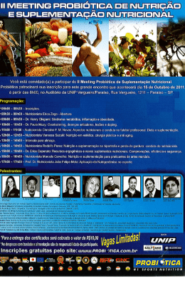 Você está convidado(a) a participar do II Meeting