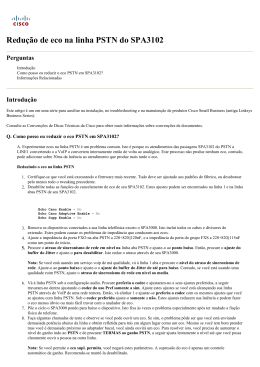 Redução de eco na linha PSTN do SPA3102