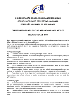 regras gerais 2015 - Confederação Brasileira de Automobilismo