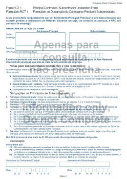 Form RCT 1 Formul&aacute;rio RCT 1