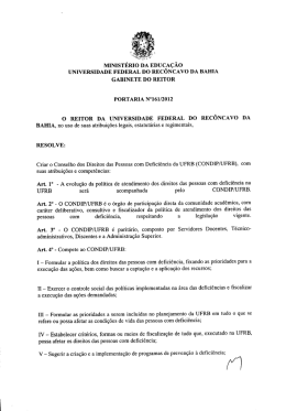 Portaria 161/2012: Cria o Conselho dos Direitos das
