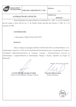 portaria – presi nº 208 – alteração de lotação