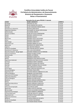 Pontifícia Universidade Católica do Paraná Diretoria de
