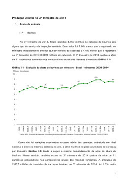 Produ&ccedil;&atilde;o Animal no 3&ordm; trimestre de 2014