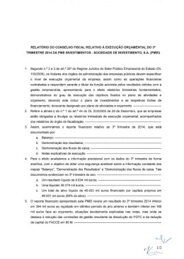 Parecer do Conselho Fiscal sobre Execução Orçamental