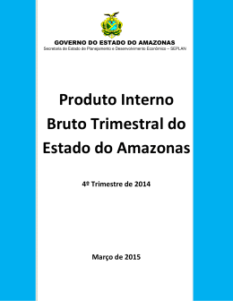 Produto Interno Bruto Trimestral do Estado do Amazonas