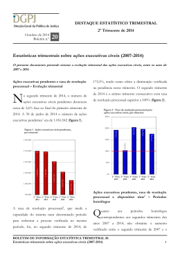 Estatísticas trimestrais sobre ações executivas cíveis (2007