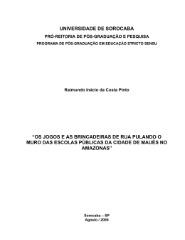 Os jogos e as brincadeiras de rua pulando o muro das escolas