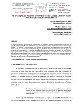 as crian&ccedil;as, os adultos e os tablets