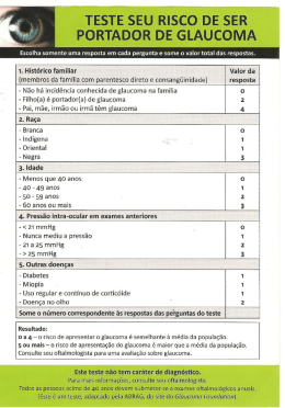 Teste seu risco de ser portador de glaucoma