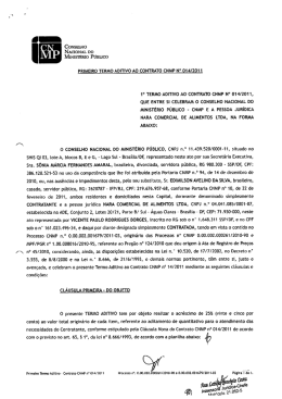 1&ordm; Termo Aditivo - Conselho Nacional do Minist&eacute;rio P&uacute;blico