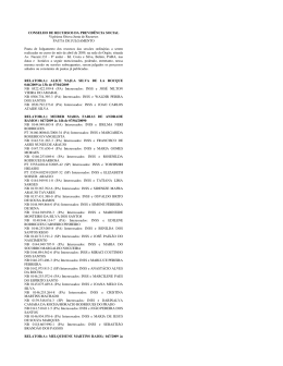 CONSELHO DE RECURSOS DA PREVIDÊNCIA SOCIAL Vigésima
