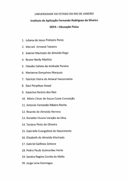 relação dos candidatos de ed. física para - CAp