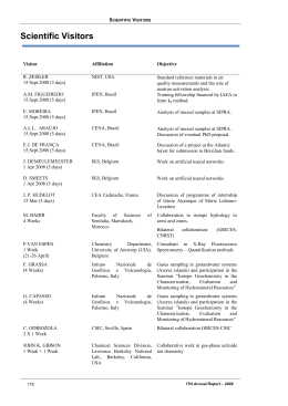 Scientific Visitors