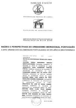raízes e perspectivas do urbanismo mefiidional português