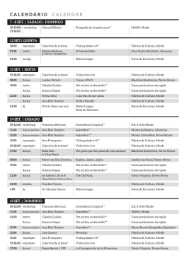 Calendário | Programação