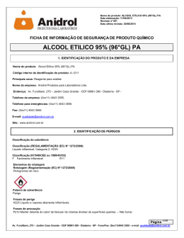 ALCOOL ETILICO 95% (96&deg;GL) PA