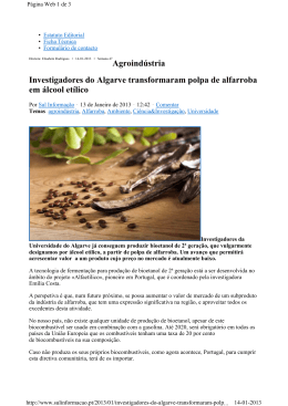 Investigadores do Algarve transformaram polpa de alfarroba em