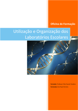 Utiliza&ccedil;&atilde;o e Organiza&ccedil;&atilde;o dos Laborat&oacute;rios Escolares