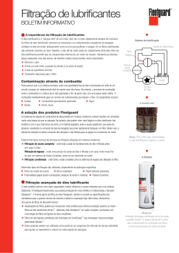 Filtra&ccedil;&atilde;o de lubrificantes