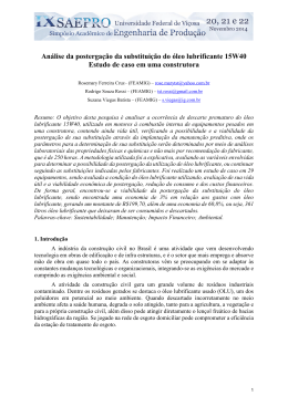 An&aacute;lise da posterga&ccedil;&atilde;o da substitui&ccedil;&atilde;o do &oacute;leo lubrificante 15W40