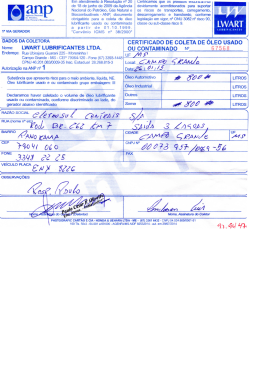 Certificado de Coleta de Óleo usado ou contaminado - 26