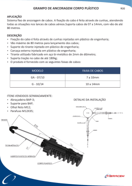 GRAMPO DE ANCORAGEM CORPO PL&Aacute;STICO ROO