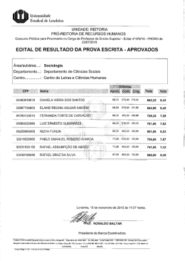 &Aacute;rea/Sub&aacute;rea: Sociologia