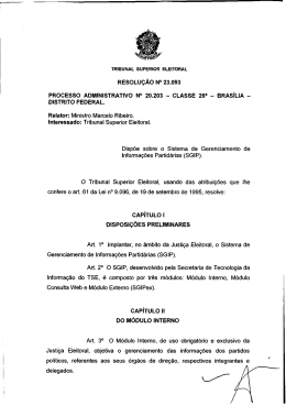 RESOLU&Ccedil;&Atilde;O N&deg; 23.093 PROCESSO ADMINISTRATIVO N&deg; 20.203