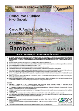 Prova - CESPE / UnB