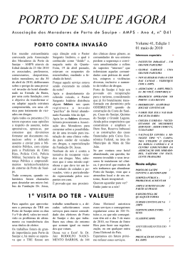 PORTO DE SAUIPE AGORA