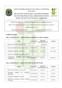Edital n&deg; 02/2015 - Instituto Federal de Alagoas